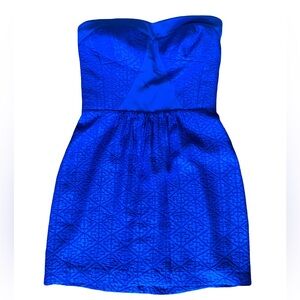 Bright Blue Rebecca Taylor Strapless Dress in Size 4